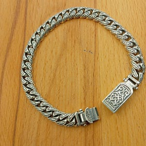 Men&#39;s Handmade 925 Sterling Silver Chain Bracelet