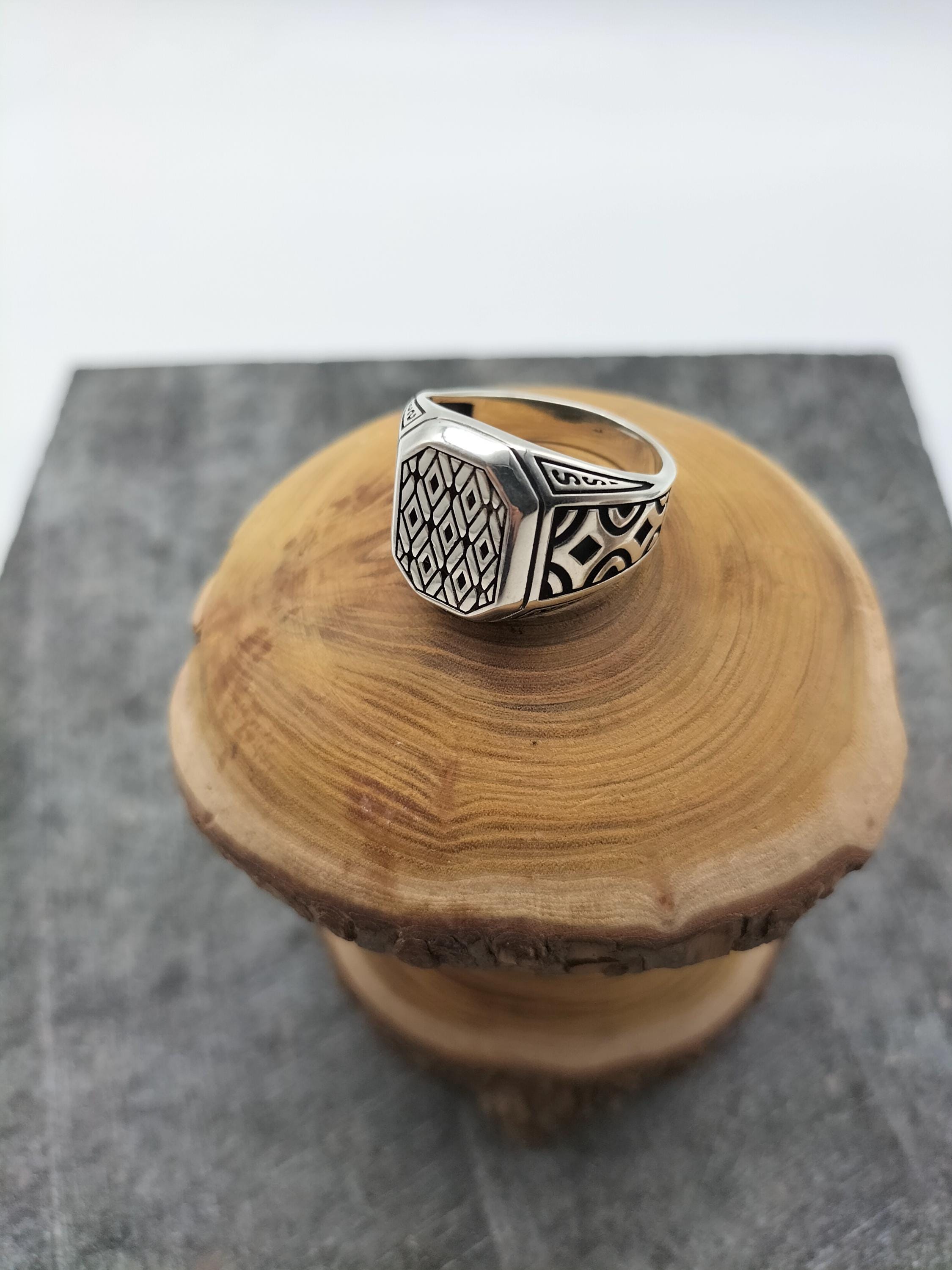 925 Sterling Silver Men's Ring, Men's Handmade Ring, Personalized ...