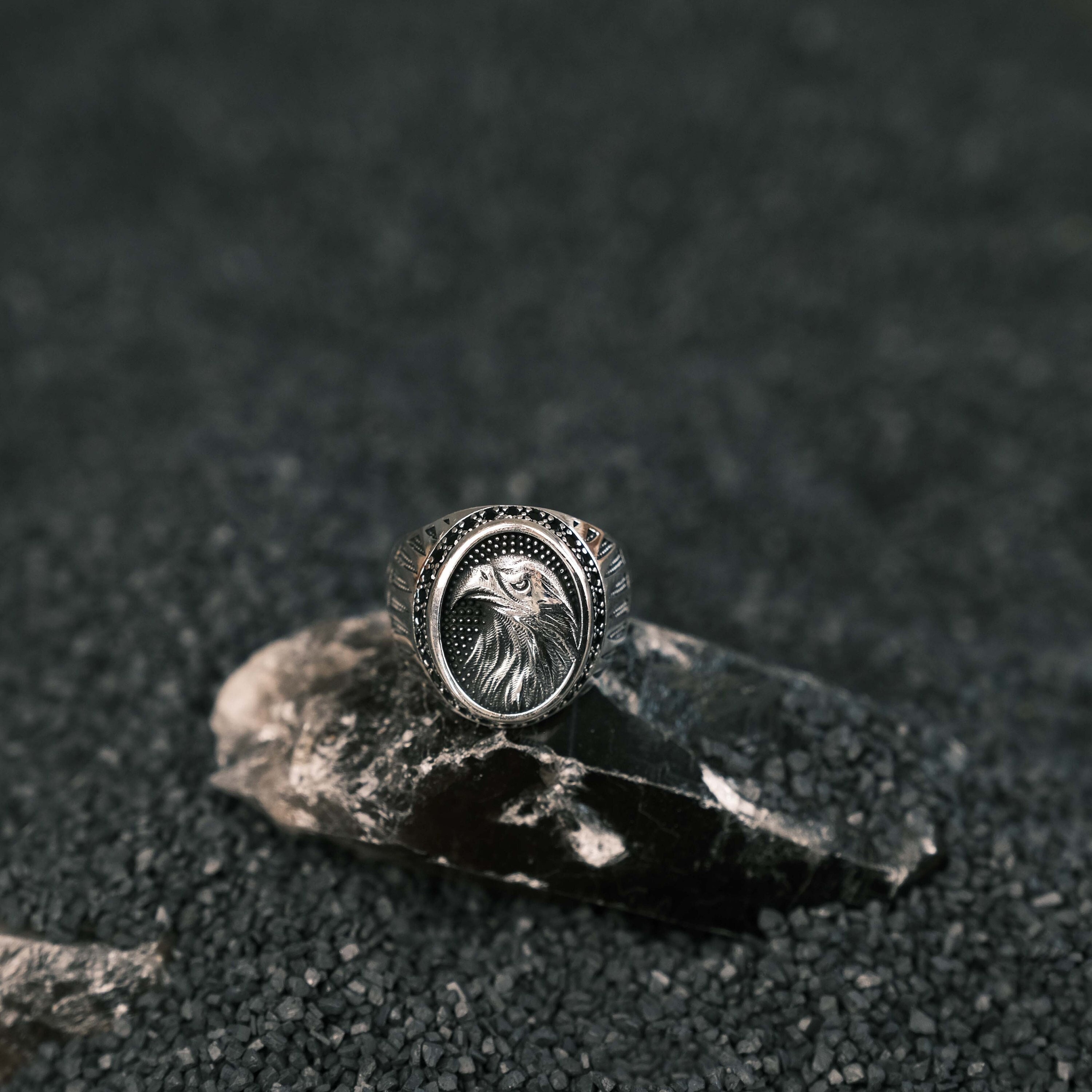 Eagle Signet Ring: Handmade 925 Sterling Silver Men's Ring