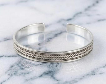 シルバーブレスレット ハンドメイド メンズ チャームブレスレット