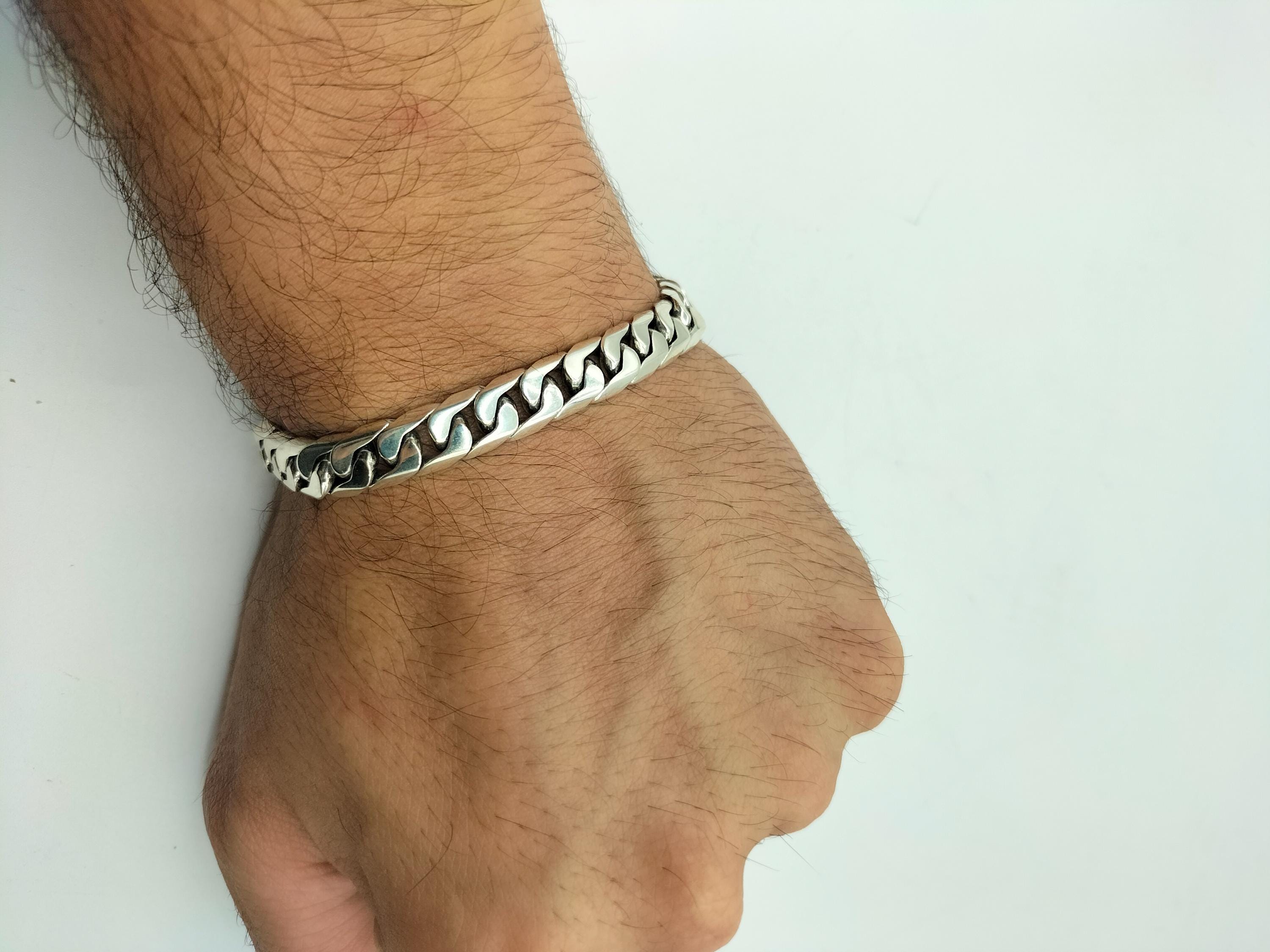 Stylish-Art Bracciale Stile Dolce Lucido In Argento 925,Temperamento