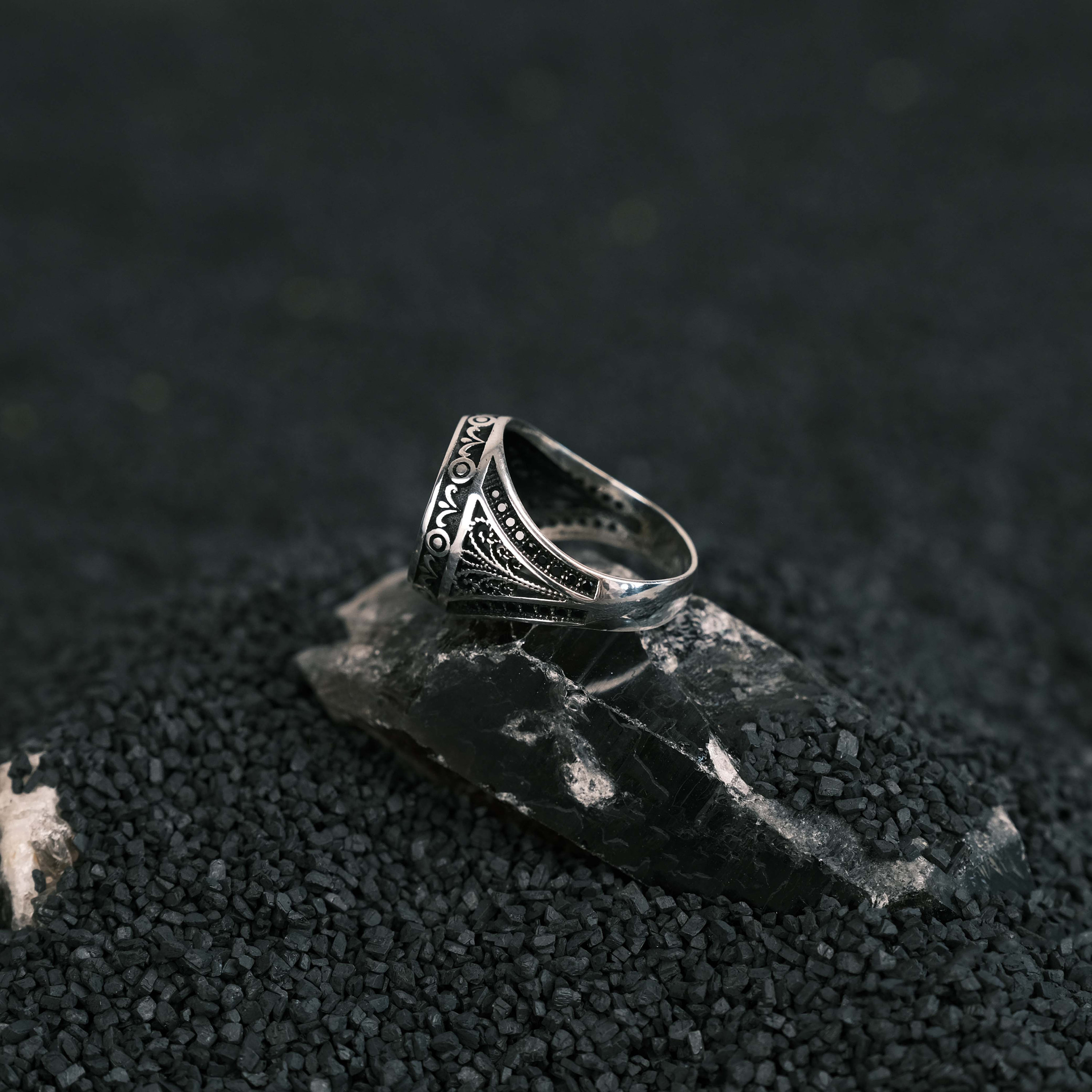 Silver Seel Ringe 925 Sterling Silver Men's Ring, Solomon's Seal Silver Ring,signet ...