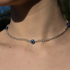 Evil Eye Protection Necklace, Adjustable Necklace, Handmade Necklace, Elegant Minimalistic Necklace image 2