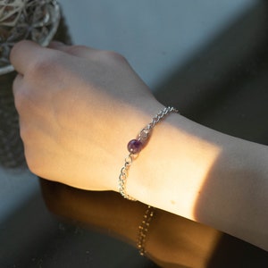 Amethyst Armband, Armband im eleganten und minimalistischen Stil Bild 7