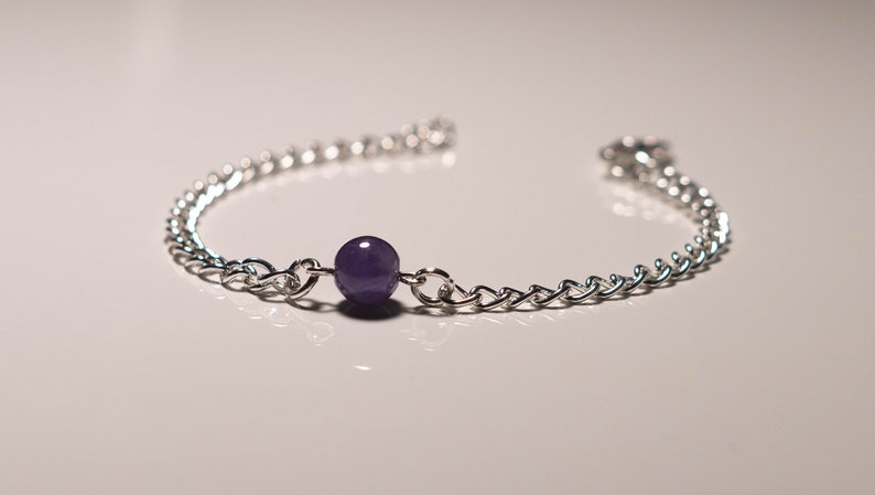 Amethyst Bracelet, Elegant and Minimalistic Style Bracelet image 4