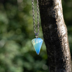 Opalite Necklace, Opalite Pendulum Necklace image 8