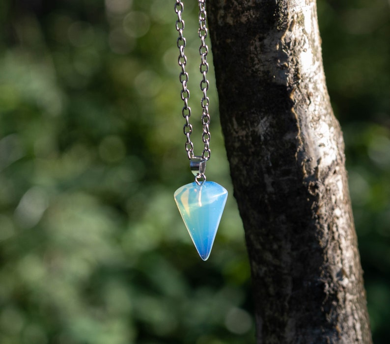 Opalite Necklace, Opalite Pendulum Necklace image 8