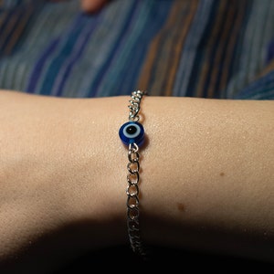 Evil Eye Protection Bracelet, Adjustable Bracelet, Handmade Bracelet, Elegant Minimalistic Bracelet image 4