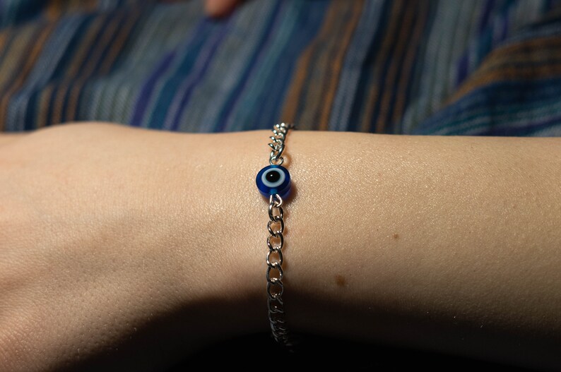 Evil Eye Protection Bracelet, Adjustable Bracelet, Handmade Bracelet, Elegant Minimalistic Bracelet image 4