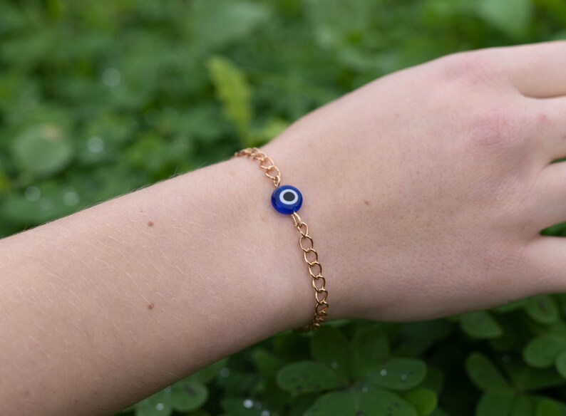 Evil Eye Protection Bracelet, Adjustable Bracelet, Handmade Bracelet, Elegant Minimalistic Bracelet image 5
