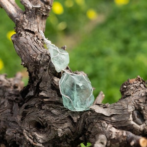 Natural Fluorite Raw Gemstone Silver Pendant image 4