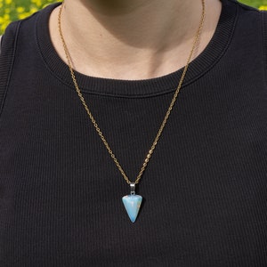 Opalite Necklace, Opalite Pendulum Necklace image 4