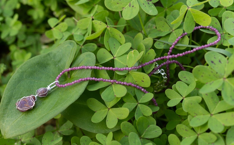 Petit collier pendentif rubis, collier rubis de haute qualité, pierre de naissance de juillet image 2