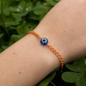 Evil Eye Protection Bracelet, Adjustable Bracelet, Handmade Bracelet, Elegant Minimalistic Bracelet image 9