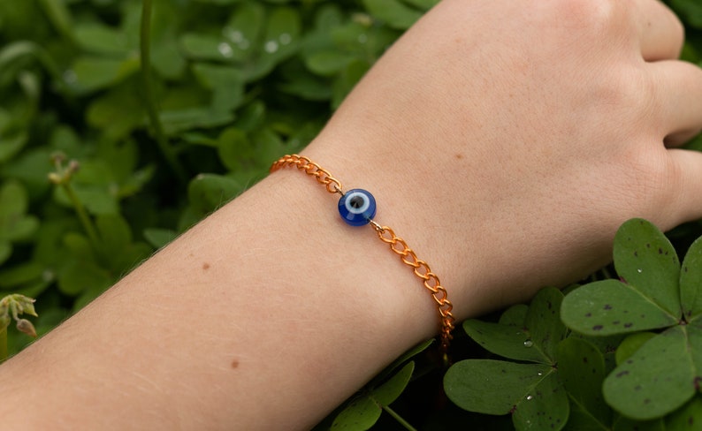 Evil Eye Protection Bracelet, Adjustable Bracelet, Handmade Bracelet, Elegant Minimalistic Bracelet image 9