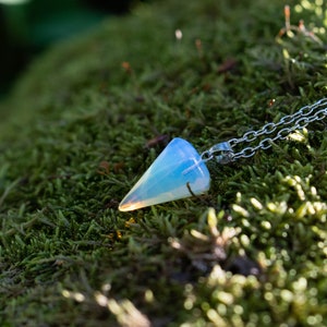 Opalite Necklace, Opalite Pendulum Necklace image 1