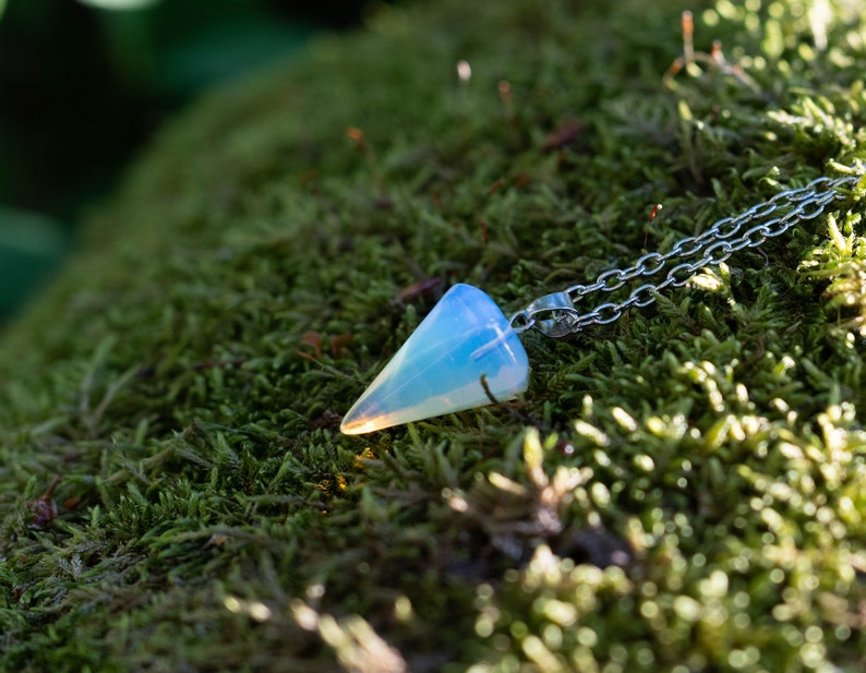 Opalite Necklace, Opalite Pendulum Necklace image 1