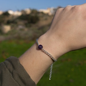 Amethyst Bracelet, Elegant and Minimalistic Style Bracelet image 3