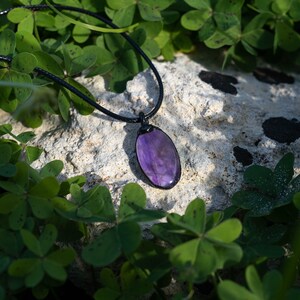 Amethyst Pendant, Healing Stone Jewelry, Calming Necklace image 4