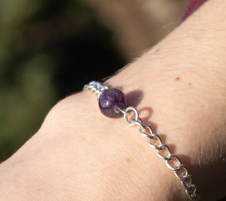 Amethyst Bracelet, Elegant and Minimalistic Style Bracelet image 8