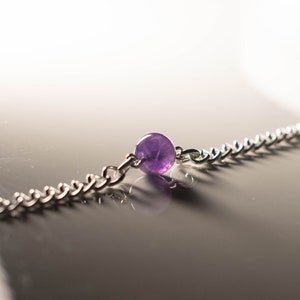 Amethyst Bracelet, Elegant and Minimalistic Style Bracelet image 2