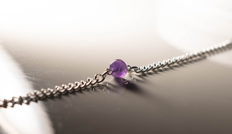 Amethyst Bracelet, Elegant and Minimalistic Style Bracelet image 2