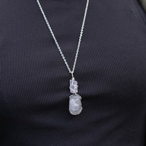 Kunzite Pendant Necklace, Healing Jewelry image 7