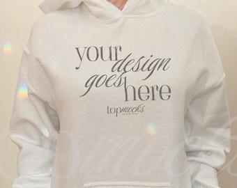 Gildan 18500 Mockup, 18500 Hoodie Mockup Vit, Sweatshirt Hoodie Mockup, Trendig G 18500 Mockup Riktig Modell Mockup Livsstil Estetisk Mockup