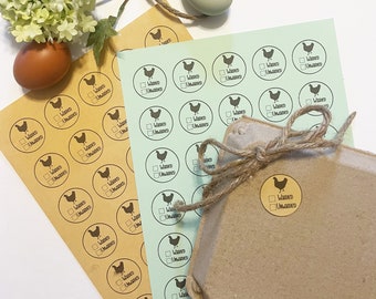 Pegatinas para huevos lavados y sin lavar / Etiquetas imprimibles para huevos de gallina / Etiqueta digital no editable