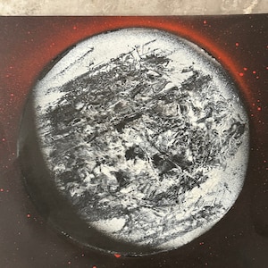 Red and Black Planet Painting