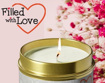 Tin Perfumed Candle - Hand-poured with love for a fragrant Valentine's Day gift!