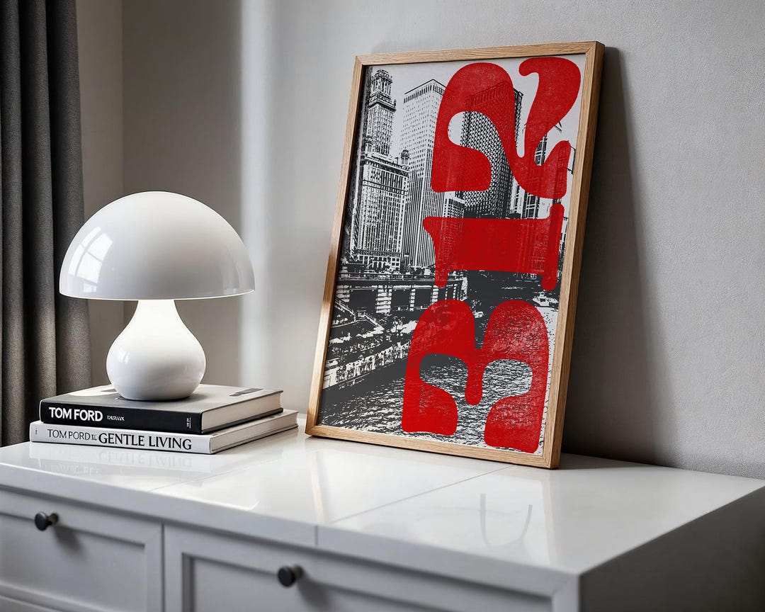 Custom Area Code Print, Red Text Urban Wall Art (digital Download) - Etsy
