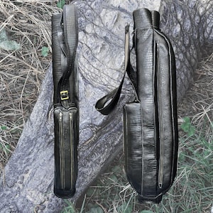 Crocodile Embossed Leather Golf Bag: Handmade Heritage Spalding Style