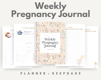 Printable Weekly Pregnancy Journal: Keepsake Planner (Digital Download)