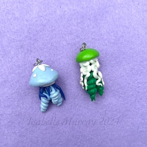 Polymer Clay Jellyfish Charms