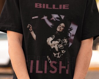 T-shirt Billie Eilish - chemise Billie Eilish - sweat à capuche Billie Eilish - chemise vintage - chemise pop - chemise rock - t-shirt unisexe en coton épais