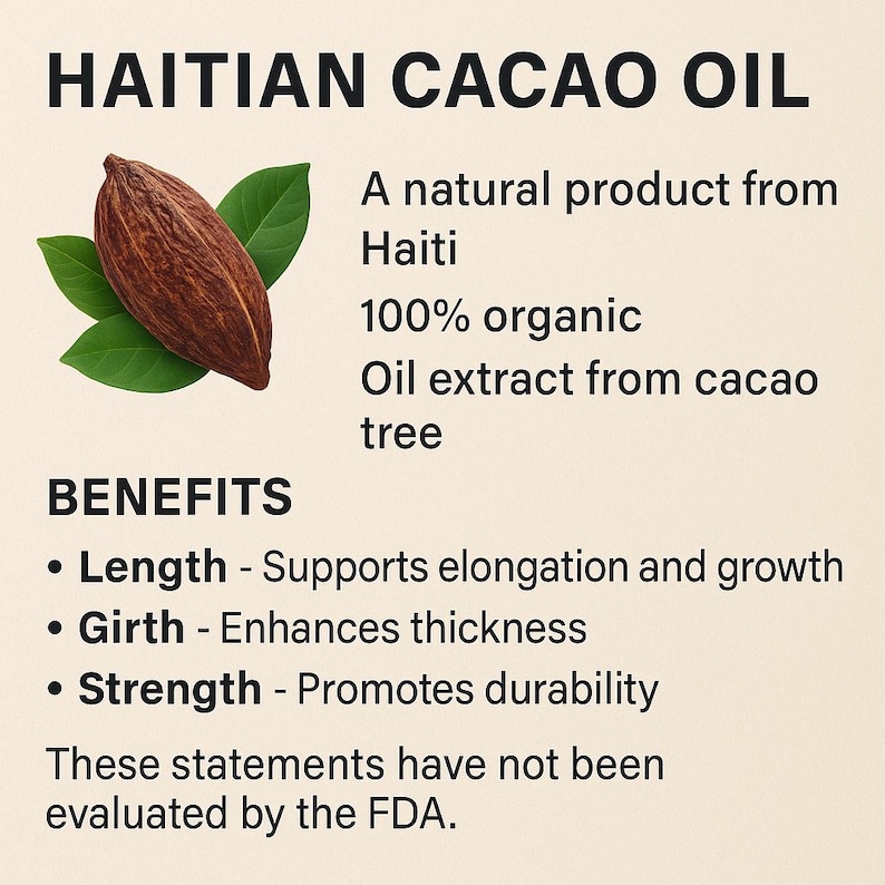 Gres cacao organic from port de paix oil extract from cacao tree 100% organic handmade male ayiti haiti cacao image 3