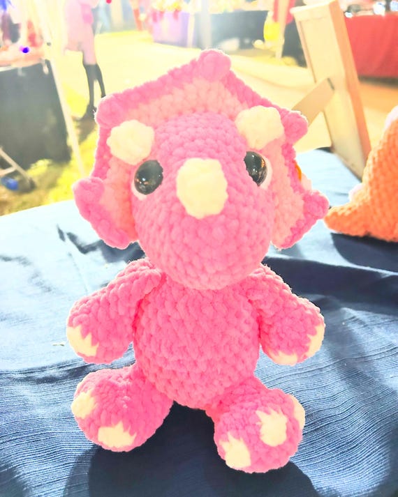 Crochet Triceratops Plushie