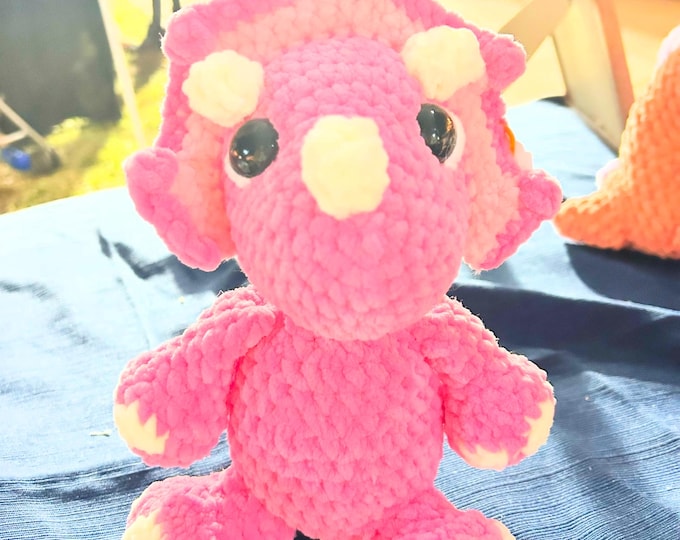 Crochet Triceratops Plushie
