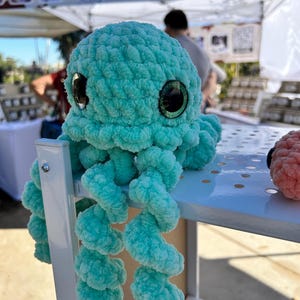 Large Crocheted Jellyfish Plush: Handmade Ocean Nursery Decor