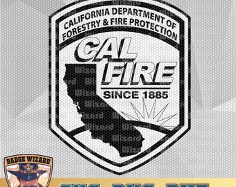 Cal Fire Badge Vector Art (svg, png, dxf) (Digital Download)