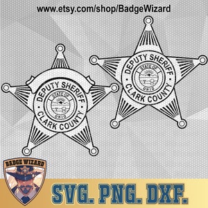 Clark County Ohio Sheriff Badge SVG Bundle, Clark County Ohio Sheriff design for Cricut and woodworking Ready Vector Art, Cut file