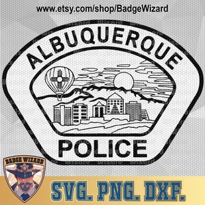 Albuquerque New Mexico Police Department SVG, ABQ NM Police Dept png, Dxf, Cricut Ready Vector Art, Cut file badge design