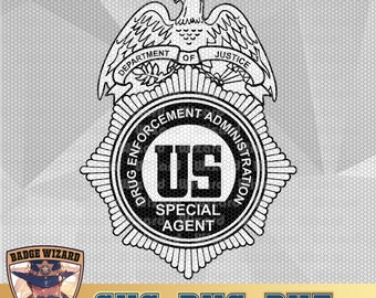 DEA Special Agent Badge, Vector Art (svg, png, dxf)