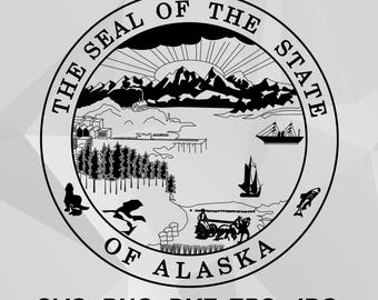Alaska State Seal SVG, PNG, Cut File