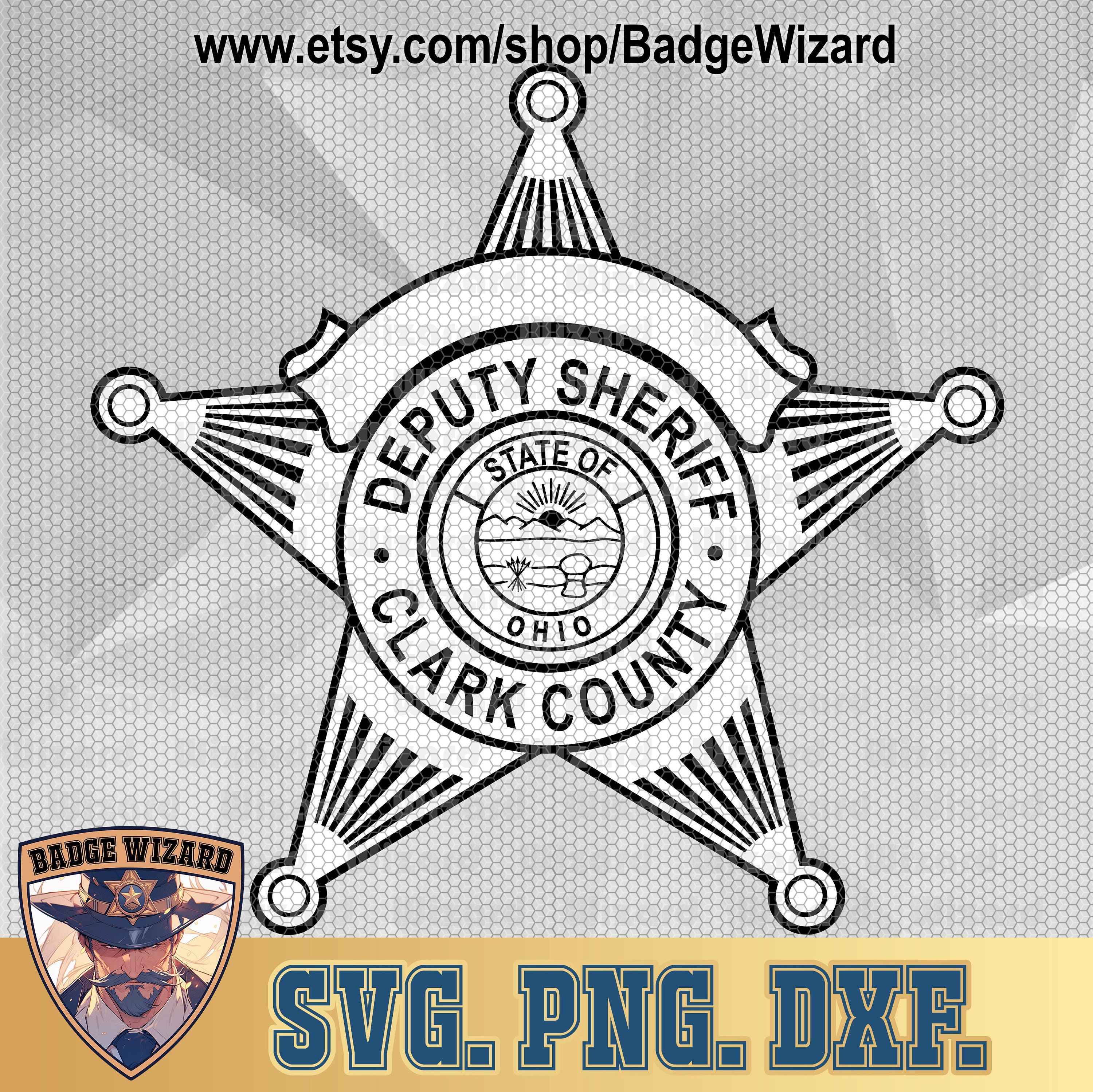 Clark County Ohio Sheriff Badge SVG Bundle, Clark County Ohio Sheriff