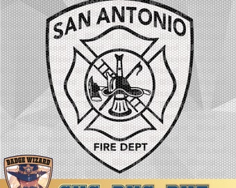 San Antonio Fire Department Badge, Vector Art (SVG, PNG, DXF)