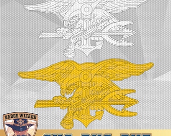 米海軍特殊部隊 SEAL チームとトライデント - パッチ ピン ロゴ