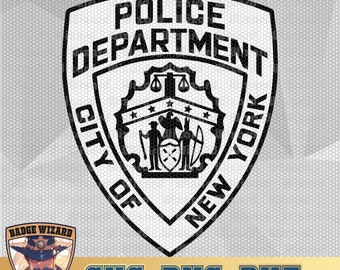Insignia del NYPD en formato SVG, Vector del Departamento de Policía de la Ciudad de Nueva York (Archivo de corte)