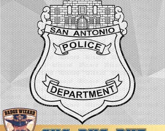San Antonio Police Badge SVG, DXF, PNG, Cricut Ready (Digital Download)